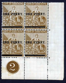 One Penny Overprint - Brown B4